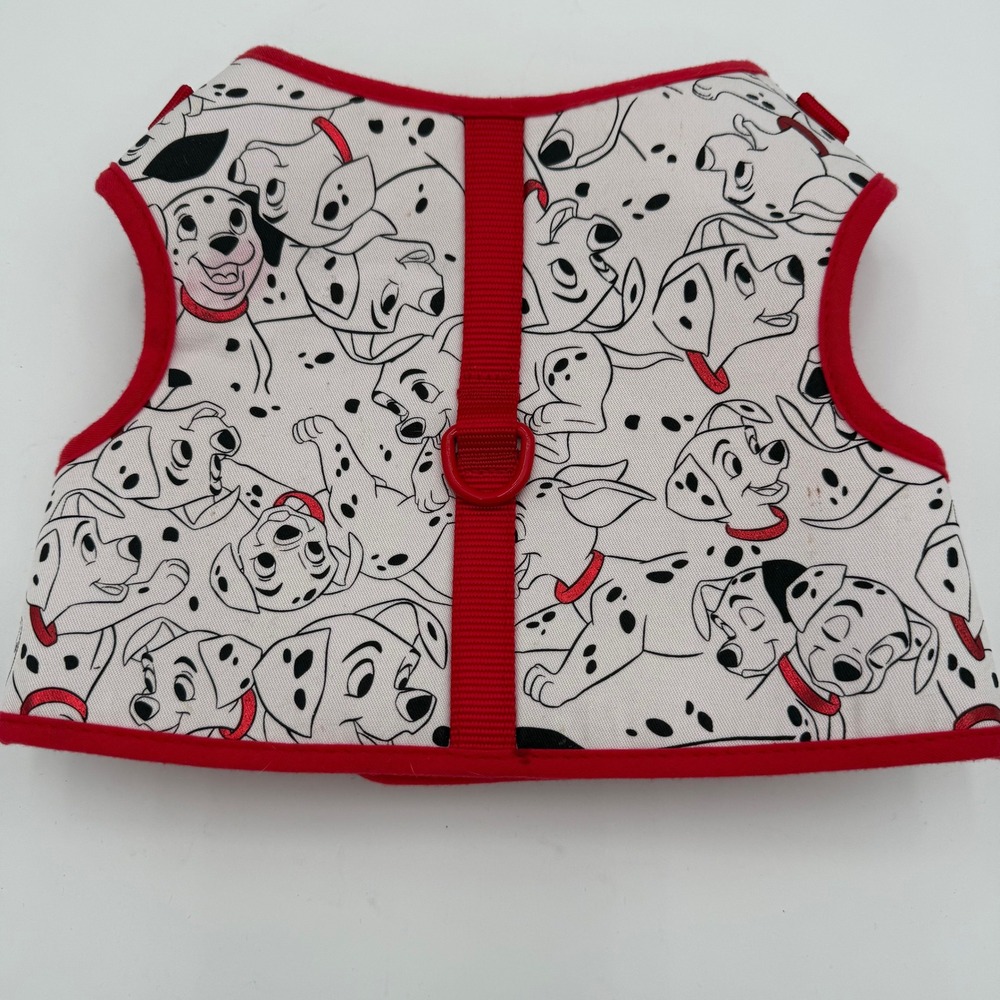 Disney 101 Dalmatians Dog Harness Large Red White Spotted Vest Adjustable